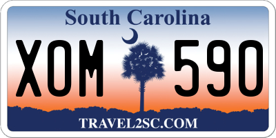 SC license plate XOM590