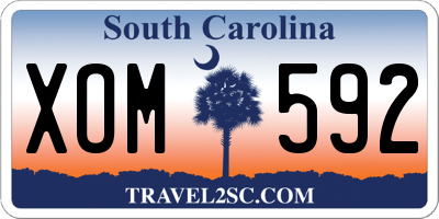 SC license plate XOM592