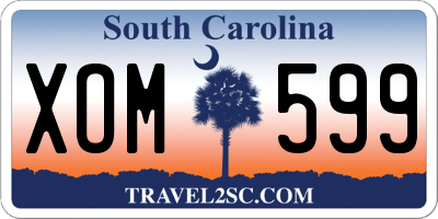 SC license plate XOM599