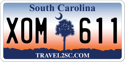 SC license plate XOM611