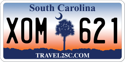 SC license plate XOM621