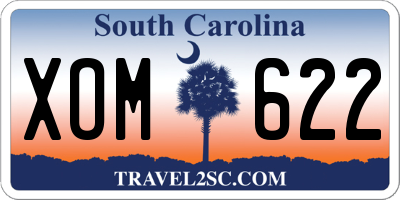 SC license plate XOM622