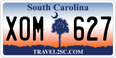 SC license plate XOM627