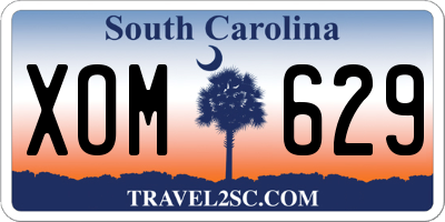 SC license plate XOM629