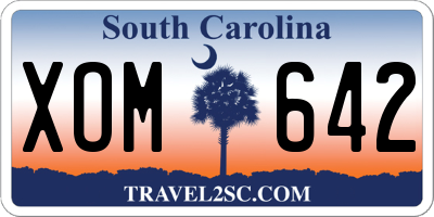 SC license plate XOM642