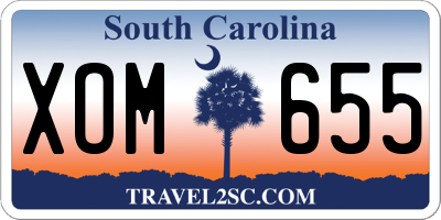 SC license plate XOM655