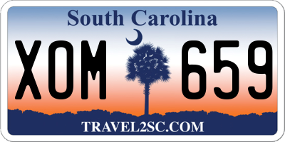 SC license plate XOM659