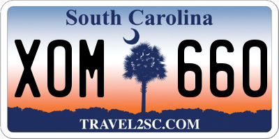 SC license plate XOM660