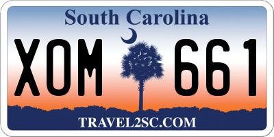 SC license plate XOM661