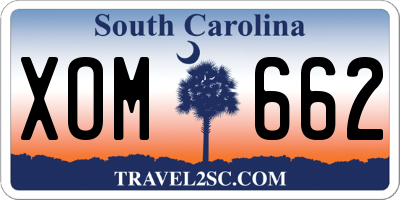 SC license plate XOM662
