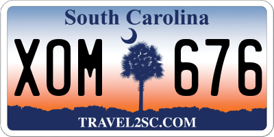 SC license plate XOM676