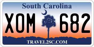 SC license plate XOM682