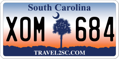 SC license plate XOM684