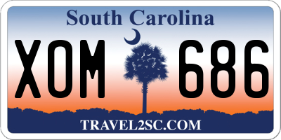 SC license plate XOM686