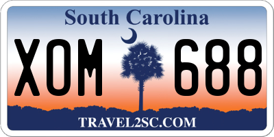 SC license plate XOM688