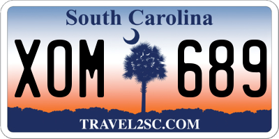 SC license plate XOM689