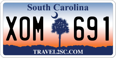 SC license plate XOM691