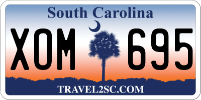 SC license plate XOM695