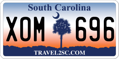 SC license plate XOM696