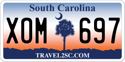 SC license plate XOM697