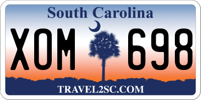 SC license plate XOM698