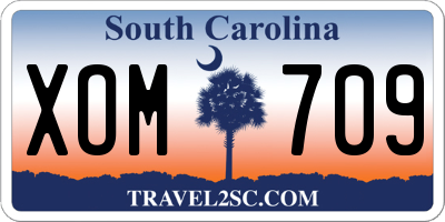SC license plate XOM709