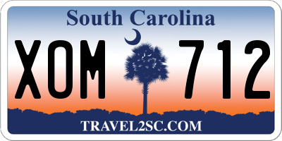 SC license plate XOM712