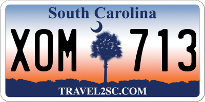 SC license plate XOM713