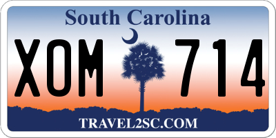 SC license plate XOM714