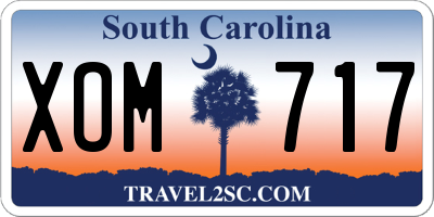 SC license plate XOM717