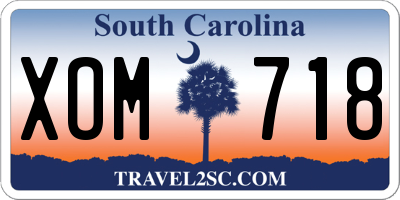 SC license plate XOM718