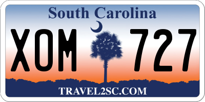 SC license plate XOM727