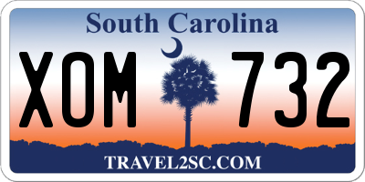 SC license plate XOM732