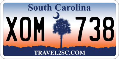 SC license plate XOM738
