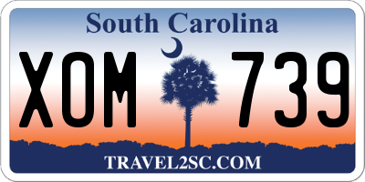 SC license plate XOM739