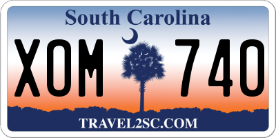 SC license plate XOM740