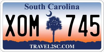 SC license plate XOM745
