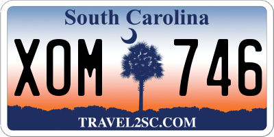 SC license plate XOM746