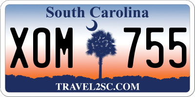 SC license plate XOM755