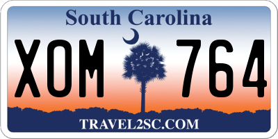SC license plate XOM764