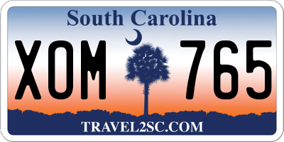 SC license plate XOM765