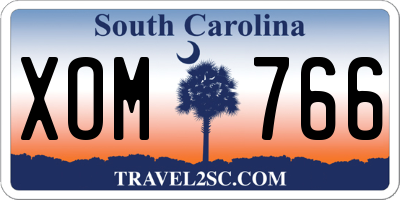 SC license plate XOM766