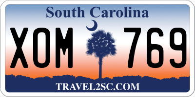 SC license plate XOM769