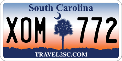 SC license plate XOM772