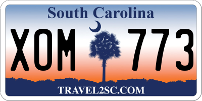 SC license plate XOM773