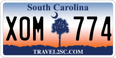 SC license plate XOM774