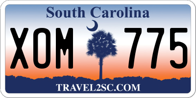 SC license plate XOM775