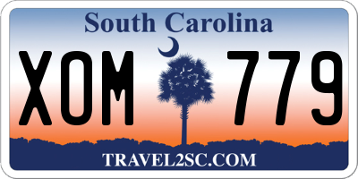SC license plate XOM779