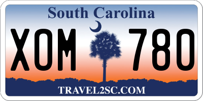 SC license plate XOM780