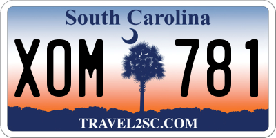 SC license plate XOM781